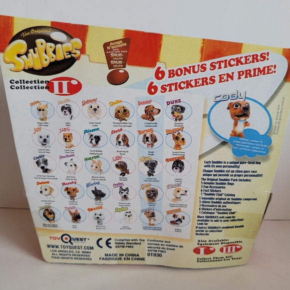 The Original Snubbies Dogs Collection 2 Pack NIB Y2K Dog Figure Toy Quest - Picture 5 of 7